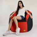 Relaxsit Sports Chair Fabric Bean Bag  Set: 2 Bean Bags Chairs with a Table: – Office and Living Room Seating Solution - Living Room Furniture Beanbag: bean bag for adults; bean bag sofa. 