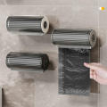 Home-Use Trash Bags Dispenser Easy-Install Wall-Mounted Bathroom-Compatible Garbage Bag Holder Plastic Space-Saving Plastic Bag Organizer for Kitchen Accessory Bathroom Organization Home Storage Waste. 