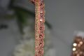 Fancy curve design piping with crystal laces for clothes/for ladies kurtis,trousers and dupattas/3 Gazz. 