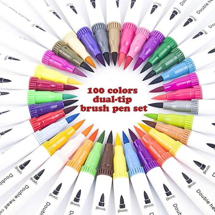 Dual%20Tip%20Watercolor%20Pen%20Color%20Art%20Marker%20Brush%20Tip%20&%20Fine%20Tip%20-%20Image%203