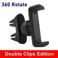 Tongdaytech Universal Car Phone Holder Double Base Air Vent Mount 360 Rotation Stand For Iphone XS 11 12 Pro Max Samsung In Car. 