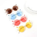 Red Black Cat Eye Eyeglasses Round Children Glasses Cat Ear Baby Boys&Girls Kids Sunglasses. 