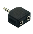3.5mm Stereo TRS Jack Female to Dual RCA Female Connector Audio Heads, 3.5mm(1/8 Inch) TRS Splitter Adapter to Two RCA AV Interconnect AUX (2 of Pack) (Gold Plated,3.5mm Male to Two Female). 