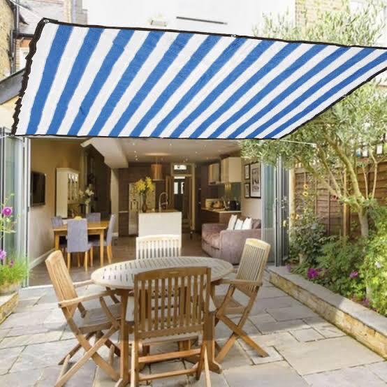 Blue/white%20Sun%20Shade%20Net,%20High%20Quality,%2090%25%20Sun%20Protection%20Shade%20Net%20UV%20Resistant,%20Privacy%20Screen%20Fence%20for%20Garden%20Balcony%20Greenhouse.%20With%20loops%20&%20rings%20on%20every%203%20feet%20distance%20on%20sides%20and%20double%20stitched%20sides%20with%20cotton%20nawar.%20-%20Image%203