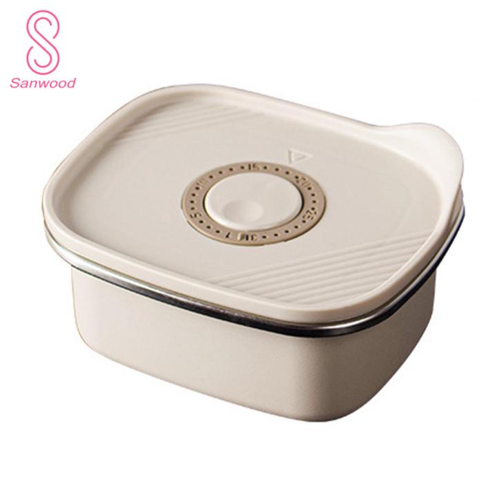 Lunch Box with Vacuum Seal Stackable Stainless Steel Food Storage Containers with Lids Reusable Crisper Box for Meals Ideal for Food Prep Lunch Durable Easy to Clean Sealed Stainless Steel Food