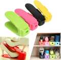 Shoe Slots Space Saver, Closet Shoe Slotz Organizer, Double Storage Rack Holder, Set Of 2, Multi Color. 