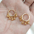 Earrings Rose Gold Long Lasting Polish Bali With Ball Style New Look For Grils And Women Casual Use Preimium Look. 