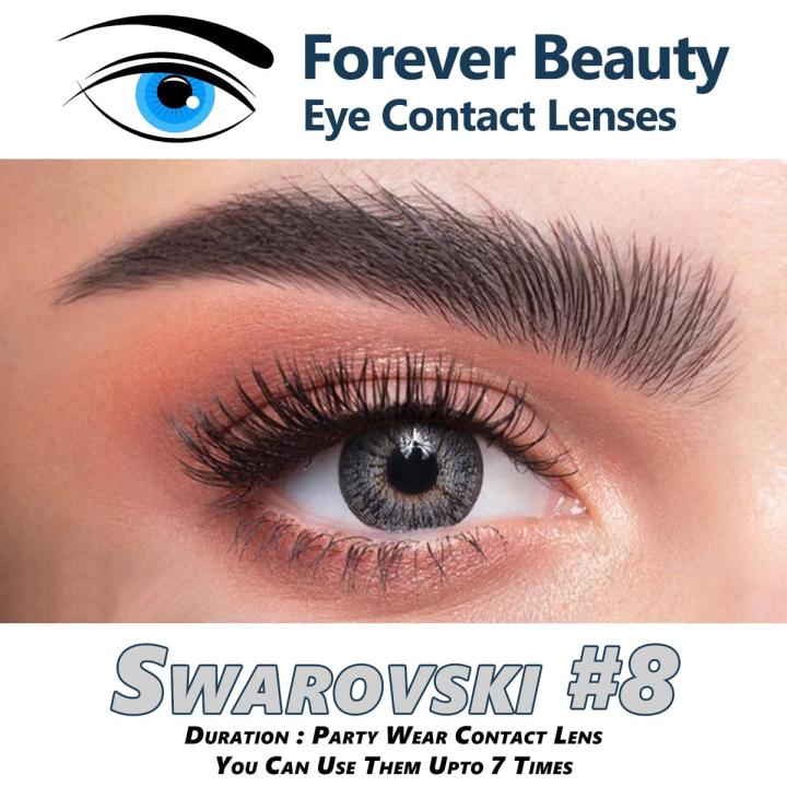 Swarovski #8 COSMETIC COLORED CONTACT LENSES Eye Contact Lenses Forever Beauty / Disposable Lenses / Lense, Eye Lense / Color Lense / Eye Lenses For Girls Women Men