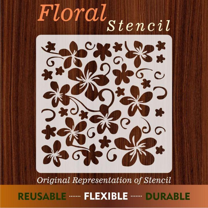 Five-Leaf Flower Shaped Reusable Stencil Airbrush Painting Art DIY Home Decor Scrap booking Album Crafts  ID 15