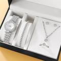 watch for girls, and Popular Fashion Roman Embossed Diamond Women Watch Jewelry Luxury Gift Accessories Box Set Fashion Ladies Watch Gift Set, for girls, women. 