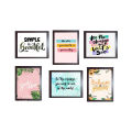 6 PCS 5x7 inches Picture Frame with Glass front, Collage set Photo frame set Display in Bedroom, Living room. 