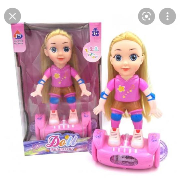 Doll Balance Car Toy With Function Of Light , Battery And Music