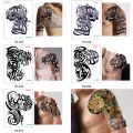 Large Shoulder Half Arm Tattoo Scapular Sticker full back Flower butterfly Dragon Lotus Buddha designs Temporary Body Art Tattoo. 