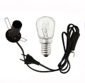 Power-Cord for Salt Lamps in Black Color with 15 watt bulb - E-14 Power-cord with light bulb of 15 watt. 