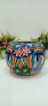Illuminated Multicolor Glass bowl for candle or lamp. 