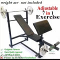 7 in 1 Exercise Adjustable Chest Bench Press Incline Decline Straight Chest Exercise Weight Lifting Body Building Gym Bench Press. 