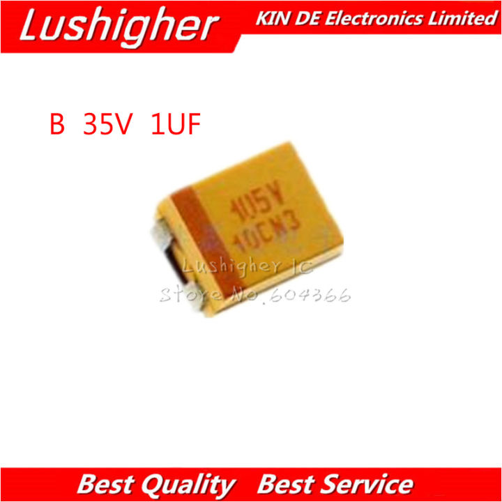 10pcs CASE B 1uF 35V SMD 105 105V 3528 Tantalum Capacitor
