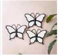 Pack of 3 Wall Hanging Butterfly Shape Décor Mirror. 