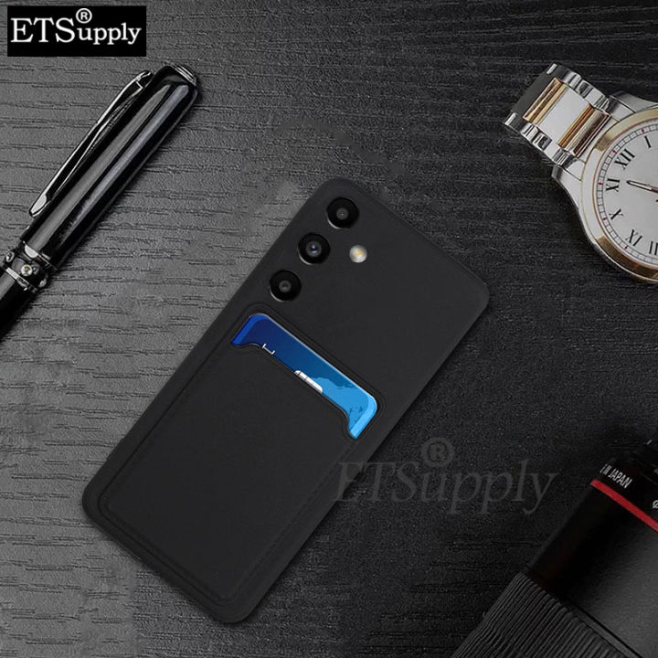 Phone case Samsung Galaxy A55 Soft Card Holder Slot Silicone Wallet Back cover Samsung Galaxy A55 case
