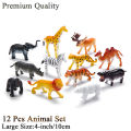 Wild Animal Jungle World Zoo Toy Set - Large Size 10cm / 4 Inch. 