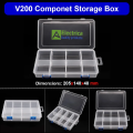Transparent Plastic Tool Box V-200 for Electronic Components, Parts & Storage Organizer by Electrica. 
