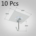 Transparent Traceless Wall Mounted Suction Cup Strong Pull Max 15kg Load Hooks. 