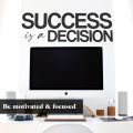SmileArt Success is a Decision Wall Sticker Inspirational Wall Decal Motivational Office Decor Quote Inspired Gym Wall Art Vinyl Wall Decal School Classroom Affirmation Words and Saying. 