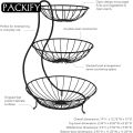 PACKIFY Kitchen Organizer/Fruit Basket/Vegetable stand/Kitchen Counter Rack In Black Color Single and Double Handle with 2 and 3 Tiers. 