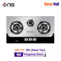 Nasgas Built In Hob DG-111 BK (Steel Top) Autoignition non stick paint coated. 