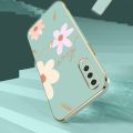 Flower Style Casing for Samsung Galaxy A70S A70 A30S A50 A50S 2022 New Design Square Shape Phone Case Soft Plating Case Cover with Free Lanyard. 
