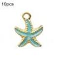 10Pcs Ocean Conch Seashell Starfish Pendant Charms Handmade DIY Jewelry Making. 