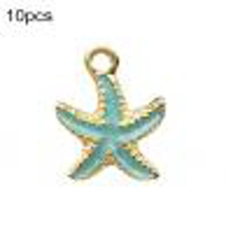 10Pcs Ocean Conch Seashell Starfish Pendant Charms Handmade DIY Jewelry Making