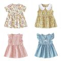Sanlutoz Floral Baby Girls Dress Summer Short Sleeve Holiday Casual Kids Girls Dresses Clothing. 