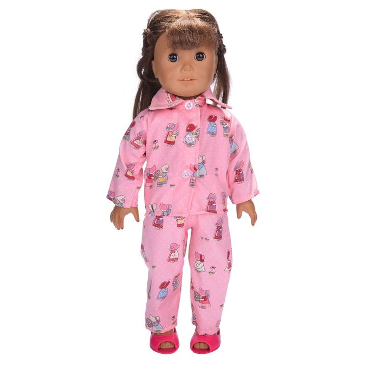 Dolls%20Accessories%20Suit%20Outfit%20New%20Pink%20Pajamas%20New%20Born%20Baby%20Doll%20Clothes%20for%2018"43cm%20American%20Girl%20Reborn%20Doll%20Clothes%20-%20Image%202
