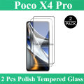 2 Pcs Xiaomi Poco X4 Pro Tempered Glass Screen Protector 2.5D Polish Glass Guard For poco x4 pro 5g - Transparent. 