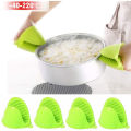 2 pcs Silicon pot holder - silicon oven mitts , heat resistant gloves , kitchen accessories anti slip baking mitts , silicon hot pot holders , best Kitchen tool. 