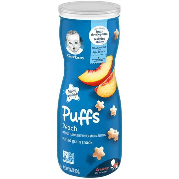 GERBER%C2%AE%20PUFFS,%20Peach,%20Baby%20Snacks,%2042%20g,%2042%20GR%20-%20Image%202