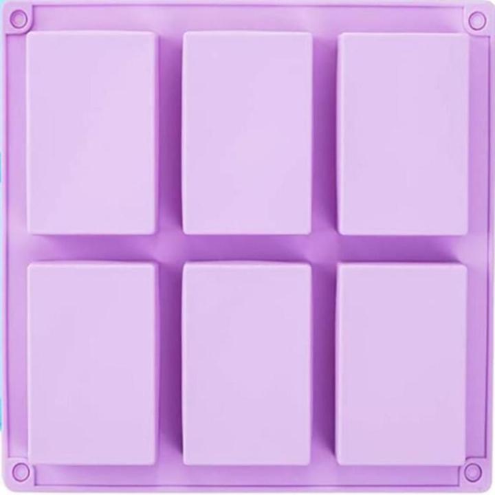 Silicone soap mold 6 even rectangular soap silicone cake mold handmade cold soap mold rectangular soap mold