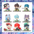Genshin Impact Anime Figure Battlefield Heroes Zhongli Liyue Keqing Qiqi Chongyun Collectible Model Kawaii Doll Toys Gifts Kids. 