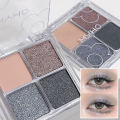 4-Color Glitter Blue Eyeshadow Palette Matte Pearl Shimmer Acrylic Smoky Purple Eye Shadow Palette Long Lasting Makeup Cosmetic. 