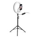 26CM Selfie LED Ring Light with 7ft Tripod Stand Mobile Phone Holder 26 CM ringlight 7 feet tripod stand with 3 Modes. 