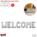 Welcome Balloons Foil Letter Banner, 16 Inch Foil Balloon For Party Decorations, 7 Pieces Foil Letter Balon, Baby Announcement Or Welcome To Family Myler Helium Ballon For Welcome Baby Born Day, Welcome Ceremony Party Supplies For Home Decor. 