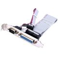 Motherboard Serial & Parallel Port Bracket DB9 DB25 RS232 COM Port Header Cable Connection ATX. 