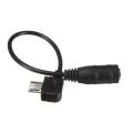 【MIGAPALAZA】 Black Micro USB 5 Pin Male To 3.5mm Female AUX Audio Sync Headphone Adapter Cable Cord 1m. 