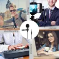 Mini Microphone Clip-on Lapel Lavalier PC Phone Camera Mic Portable External EAR ASMR Microphones for iPhone Laptop Comp. 