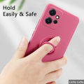 Lereach For Xiaomi Redmi Note 12 4G Mobile Cover Stand Finger Ring Holder Bracket All-in-one Back Cover Case. 