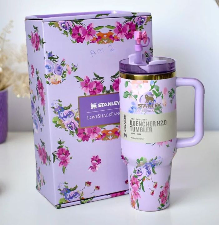 40 oz Stanley Tumbler Mugs 1200ml  Stainless Steel 48 hours Vacuum Insulation  with Leak Proof Handle Straw & Lid  Double Wall Insulated Thermal Coffee Cup Tumbler for Girls Boys Hot & Cold Drinks  Travel, Gym, Office, Outdoor Use Tumbler Water Bottle