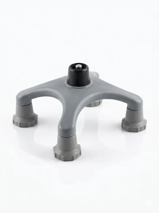 Premium Walking Stick Four Pad Base – 4-Prong Quad Base for Stability ...