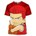 Japan Hot Anime SLAM DUNK Basketball Team Sakuragi 3D Print T Shirt Men Women Summer T-shirts Casual Tee Shirt Oversized Tops. 