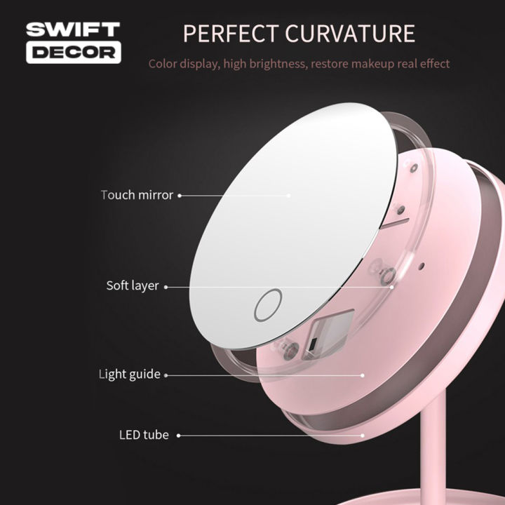 Makeup%20Mirror%20Stand%20-%20Portable%20LED%20Makeup%20Mirror%20With%20Stand%20Touch%20Screen,%203%20Light%20Modes,%20Travel%20Friendly%20Beauty%20Vanity%20Mirror%20-%20Makeup%20Organizer%20By%20Swift%20Decor%20-%20Image%203